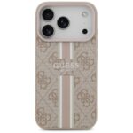 Case Guess 4G Printed Stripes MagSafe for iPhone 17 Pro pink - imagine 3