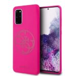 Guess GUHCS67LS4GFU S20+ G985 fuchsia hard case Silicone 4G Tone On Tone