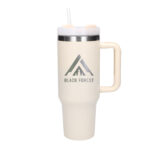 Black Forest | Thermo mug with straw | thermos with handle, 1200ml, beige