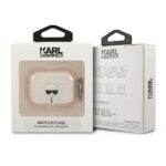 Karl Lagerfeld KLAPUKHGD AirPods Procover gold Glitter Karl`s Head - imagine 3