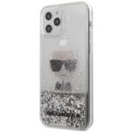 Karl Lagerfeld KLHCP12MGLIKSL iPhone 12/12 Pro 6,1" silver hardcase Ikonik Liquid Glitter - imagine 2