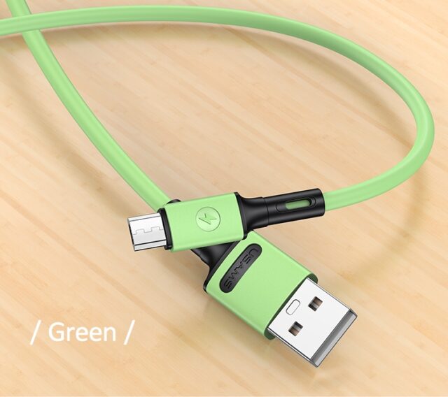 USAMS U52 microUSB 2A Fast Charge Cable 1m green SJ435USB02 (US-SJ435) - imagine 2