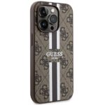 Guess GUHMP14LP4RPSW iPhone 14 Pro 6.1" brown hardcase 4G Printed Stripes MagSafe - imagine 4