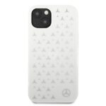 Mercedes MEHCP13MESPWH iPhone 13 / 14 / 15 6,1" white hardcase Silver Stars Pattern - imagine 3