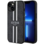 Guess GUHMP14MP4RPSK iPhone 14 Plus / 15 Plus 6.7" black hardcase 4G Printed Stripes MagSafe
