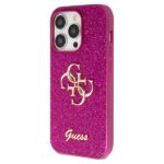 Guess GUHCP15LHG4SGU iPhone 15 Pro 6.1" purple hardcase Glitter Script Big 4G - imagine 2