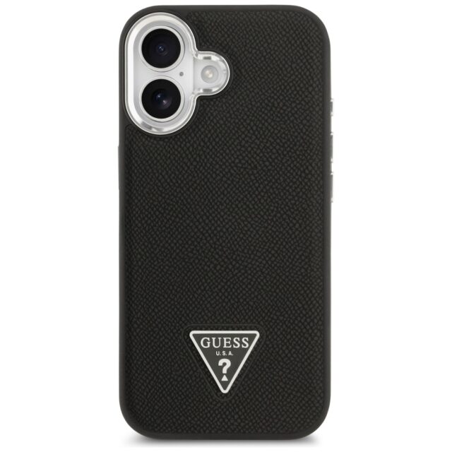 Guess Grained Triangle Logo MagSafe case for iPhone 17 black - imagine 3