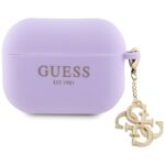 Guess GUAP2LECG4U AirPods Pro 2 (2022/2023) cover purple Liquid Silicone Glitter Triangle C - imagine 2