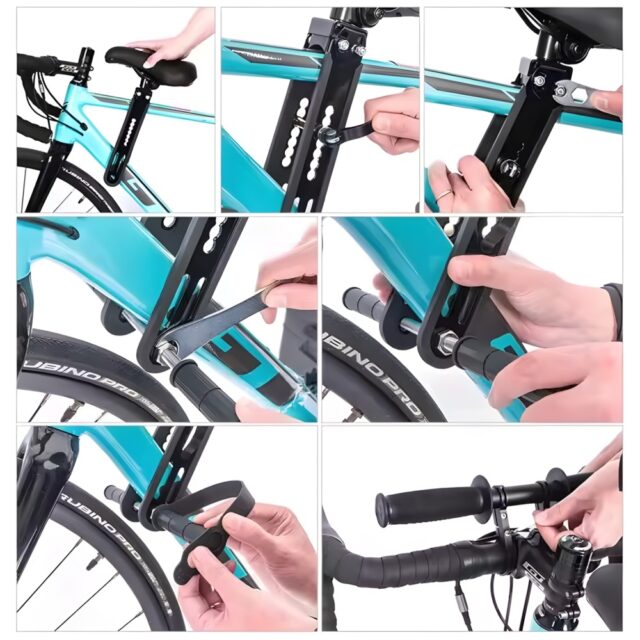 Child Bicycle Seat WILDMAN C1 for frame black - imagine 6