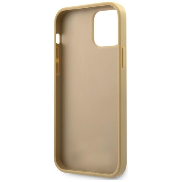 Guess GUHCP12SPUILGLG iPhone 12 mini 5,4" gold hardcase Iridescent Love Script Gold Logo - imagine 7