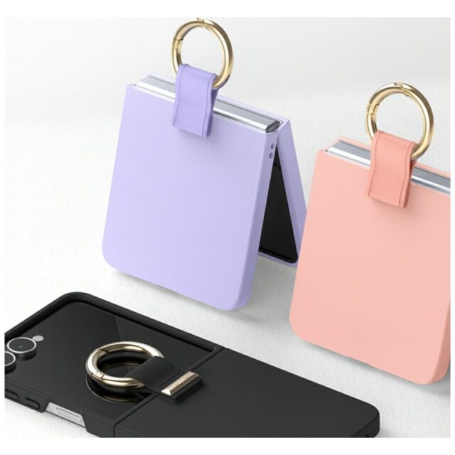 Mercury Gold Ring Case for Samsung Galaxy Z Flip7 Black - imagine 2