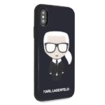 Karl Lagerfeld KLHCPXDLFKBK iPhone X/Xs navy black hard case Iconic Karl Glitter - imagine 5