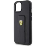 Ferrari FEHCP15SGSPSIK iPhone 15 / 14 /13 6.1" black hardcase Grip Stand Metal Logo - imagine 6