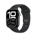 Apple Watch 10 GPS 46mm Jet Black Aluminum Case with Black Sport Band - S/M