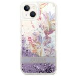 Guess GUHCP14MLFLSU iPhone 14 Plus / 15 Plus 6.7" purple hardcase Flower Liquid Glitter - imagine 3