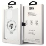 Karl Lagerfeld KLHMP13LHMRSKCH iPhone 13 Pro / 13 6.1" white hardcase Ring Stand Karl&Choupettt - imagine 8