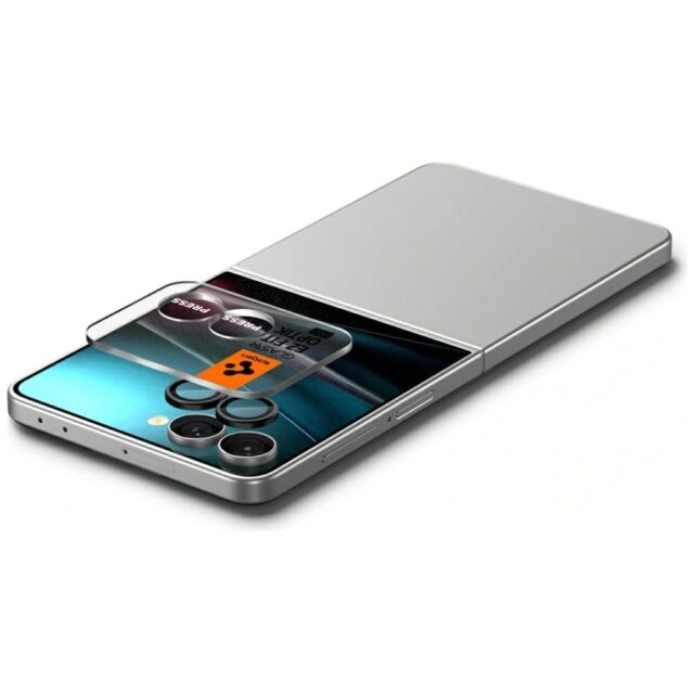 Glass on lens camera Spigen Optik Pro HD Glas.TR EZ FIT 2pcs for Samsung Galaxy Z Flip7 black - imagine 3