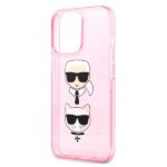 Karl Lagerfeld KLHCP13XKCTUGLP iPhone 13 Pro Max 6,7" pink hardcase Glitter Karl`s & Choupette - imagine 6