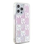 DKNY DKHCP15XLCPEPP iPhone 15 Pro Max 6.7" pink hardcase Liquid Glitter Multilogo - imagine 4