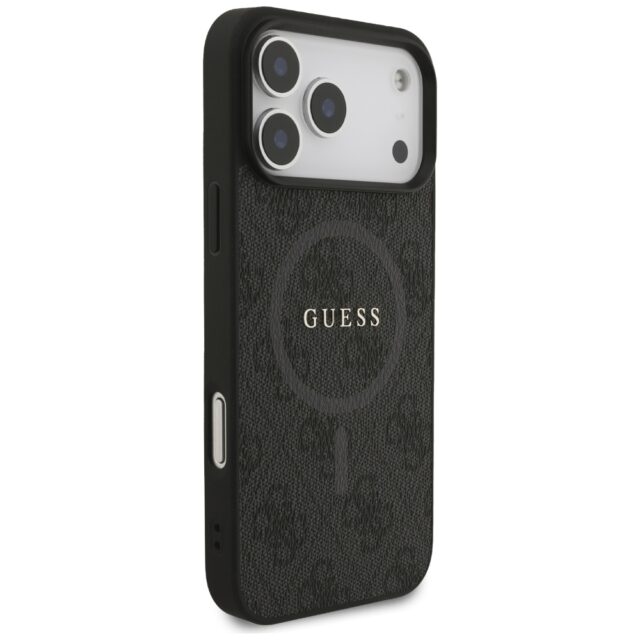Guess 4G Ring Classic Logo MagSafe case for iPhone 17 Pro Max black - imagine 4