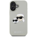Case Karl Lagerfeld HC 3D Rubber Double Heads for iPhone 16 beige - imagine 3