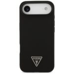 Case Guess Silicone Triangle Logo MagSafe for iPhone 17 Air black - imagine 3
