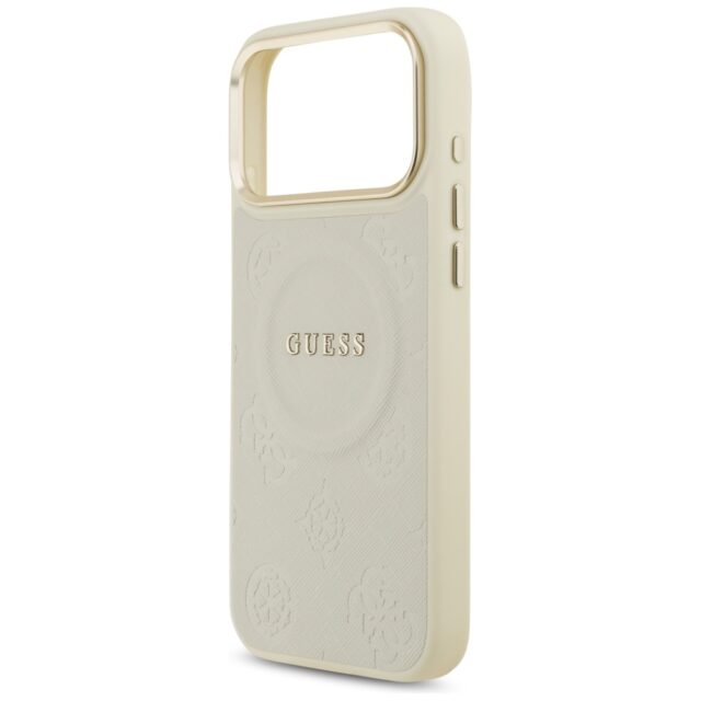 Case Guess Peony Hot Stamp MagSafe for iPhone 17 Pro Max beige - imagine 6