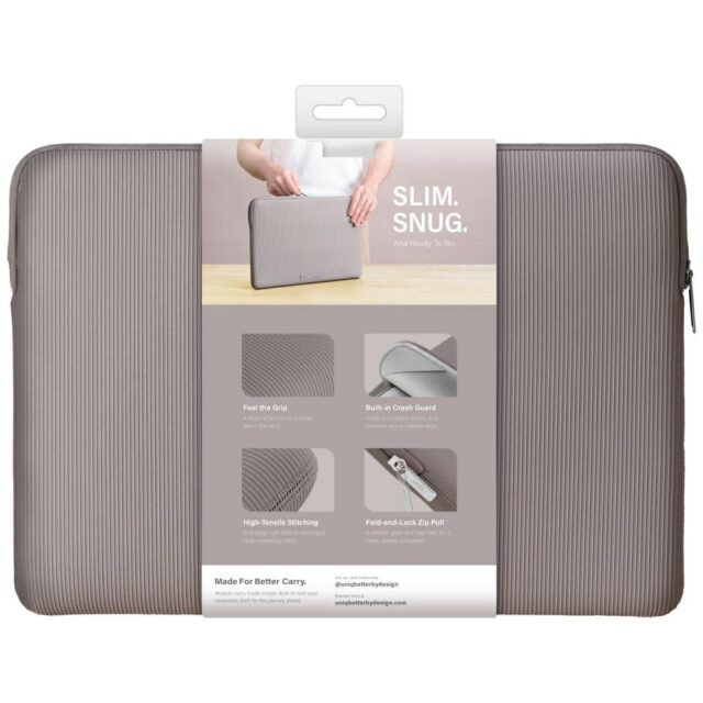 Laptop Sleeve UNIQ Cyprus Ridge Edition 16" waterproof neoprene grey - imagine 8