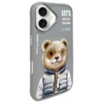 Nimmy case iPhone 16 6.1" gray Cool&Cute 2.0 Bear - imagine 2