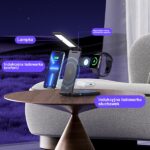 USAMS 3-in-1 wireless charger with lamp 15W black CD181WXC01 (US-CD181) - imagine 6