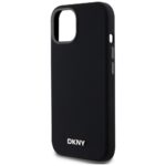 DKNY DKHMP14SSMCHLK iPhone 14 / 15 / 13 6.1" black hardcase Liquid Silicone Small Metal Logo MagSafe - imagine 6
