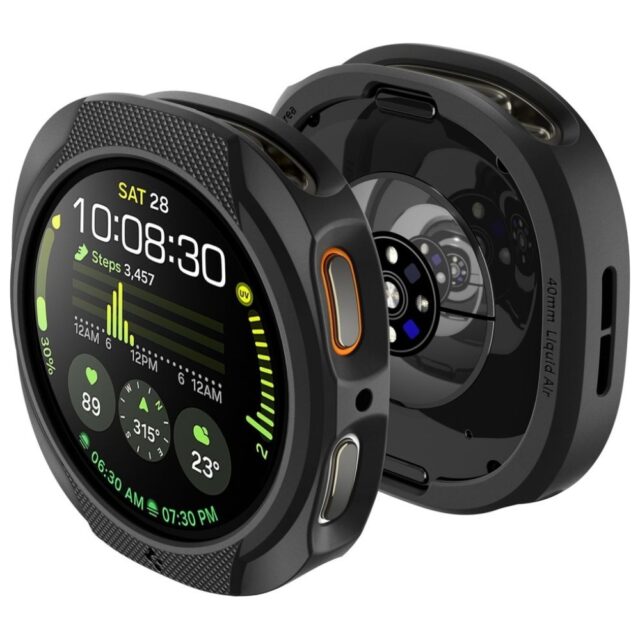 Case Spigen Liquid Air for Samsung Galaxy Watch 8 40mm black - imagine 7