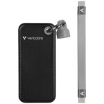 Verbatim Drive SSD 1TB - key ring with cable USB 3.2 gen.2 black-grey 32190 - imagine 2