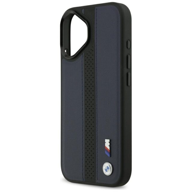 Case BMW M Perforated Stripe Logo MagSafe for iPhone 17 navy blue - imagine 6