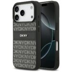 Case DKNY Repeat Texture Pattern with    Tonal Stripe for iPhone 17 Pro Max black