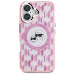 Karl Lagerfeld KLHMP16SHMCKMHP iPhone 16 6.1" pink IML Monogram Karl&Choupette Head MagSafe - imagine 3
