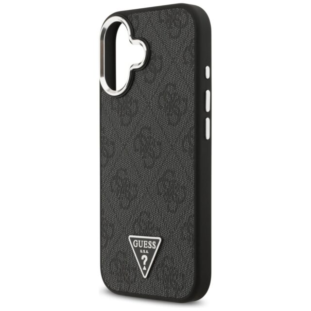 Case Guess 4G Triangle Logo MagSafe for iPhone 17 black silver - imagine 6