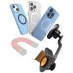 Magnetic mount 4smarts Screen Mount Qi2 Monitor Mount for smartphone grey - imagine 3