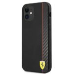 Ferrari FESAXHCP12SBK iPhone 12 mini 5,4" black hardcase On Track Carbon Stripe - imagine 2