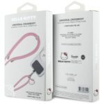 Hello Kitty Patch & Kitty Head Charm Universal Phone Lanyard Pink - imagine 5