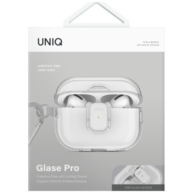 Case UNIQ Glase Pro for AirPods Pro 2     Lock Case transparent - imagine 2