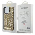 Guess GUHCP15LPFGSBSD iPhone 15 Pro 6.1" yellow hardcase Rhinestone Metal Logo - imagine 8