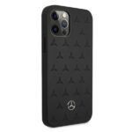 Mercedes MEHCP12MPSQBK iPhone 12/12 Pro 6,1" black hardcase Leather Stars Pattern - imagine 4