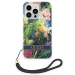 Guess GUOHCP14LHFLSB iPhone 14 Pro 6,1" blue hardcase Flower Strap - imagine 2