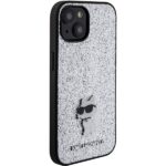 Karl Lagerfeld KLHCP15SGCNPSG iPhone 15/ 14 / 13 6.1" silver hardcase Fixed Glitter Choupett - imagine 4