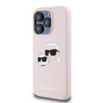 Karl Lagerfeld KLHMP15LSKCHPPLP iPhone 15 Pro 6.1" pink hardcase Silicone Karl & Choupette Mag - imagine 2
