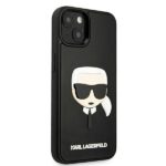 Karl Lagerfeld KLHCP13MKH3DBK iPhone 13 / 14 / 15 6,1" black hardcase 3D Rubber Karl`s Head - imagine 4
