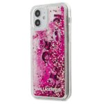 Karl Lagerfeld KLHCP12SROPI iPhone 12 mini 5,4" pink hardcase Glitter Charms - imagine 2
