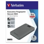 External drive Verbatim Fingerprint Secure HDD USB 3.2 Gen 1 1TB grey 53652 - imagine 4
