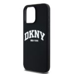 DKNY DKHMP15XSNYACH iPhone 15 Pro Max 6.7" black hardcase Liquid Silicone White Printed Logo MagSafe - imagine 6